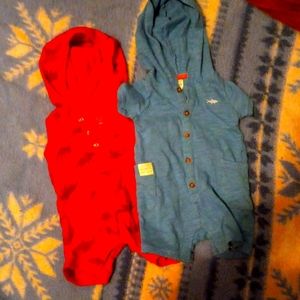 Hooded one piece duo boys 3 months